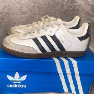 Adidas Kids Samba White Black Sneakers